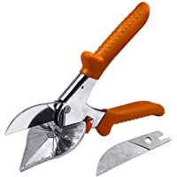 HOHXEN Cortador de Inglete Multiángulo[45 ° -135 °]-Cizalla de junta-Herramienta de corte-Including Spare Blade for…